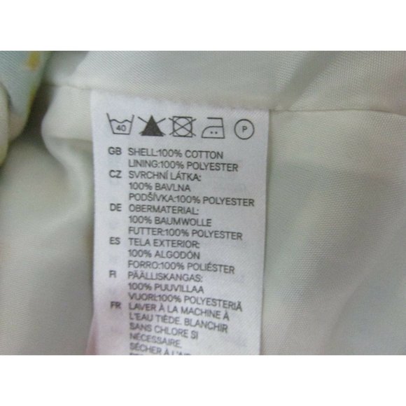 Divided HM Women's Mini Skirt Size 4 Lined Floral Buttons #731 - Picture 5 of 5